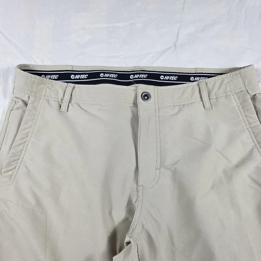 Hi-Tec Pants Men's Size 36x34 Tan Stretch Performance Hiking Utility Outdoor